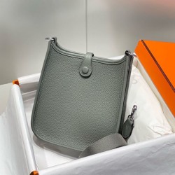 Replica Borse Hermes Evelyne III TPM grigio Clemence Imitazioni Replica qualità specchio Borse Hermes Evelyne III TPM grigio Clemence
