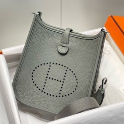 Replica qualità specchio Borse Hermes Evelyne III TPM grigio Clemence