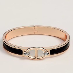 Replica Bracciale Hermes Mini Clic Chaine d'Ancre Nero Imitazioni Replica qualità specchio Bracciale Hermes Mini Clic Chaine d'Ancre Nero