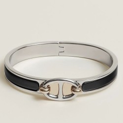 Replica qualità specchio Bracciale Hermes Mini Clic Chaine d'Ancre Nero