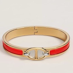Replica qualità specchio Bracciale Hermes Mini Clic Chaine d'Ancre Rosso