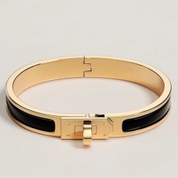 Replica qualità specchio Pari all'originale replica Bracciale Hermes Mini Clic Kelly nero