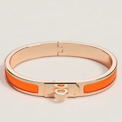 Replica Bracciale Hermes Mini Clic Kelly arancia Imitazioni Replica qualità specchio Bracciale Hermes Mini Clic Kelly arancia