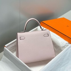 Replica Borsa Hermes Kelly 25cm Sellier Rosa Epsom Imitazioni Replica qualità specchio Borsa Hermes Kelly 25cm Sellier Rosa Epsom