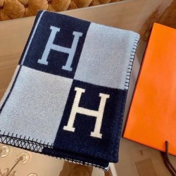 Replica qualità specchio Pari all'originale replica Coperta Hermes Avalon III Blu