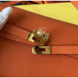Portafoglio Hermes Kelly Classique To Go Epsom arancia