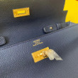 Portafoglio Hermes Kelly Classique To Go Epsom Blu Scuro