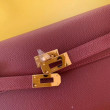 Alta gamma replica Portafoglio Hermes Kelly Classique To Go Epsom Bordeaux