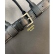 Borsa a mano grande con fibbia Prada con cintura 1BA416 Nero