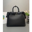 Borsa a mano grande con fibbia Prada con cintura 1BA416 Nero