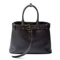 Borsa a mano grande con fibbia Prada con cintura 1BA416 Nero