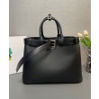Borsa a mano grande con fibbia Prada con cintura 1BA416 Nero