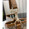 Borsa a secchiello Gucci GG Emblem Mini 815118 Caffè