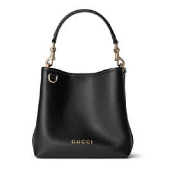 Borsa a secchiello Gucci GG Emblem Mini 815118 Nero