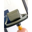 Borsa a tracolla da uomo Dior con patta in pelle kaki Gravity