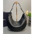 Borse Replica Alta Qualità a tracolla grande Prada 1BC212 Nero