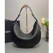 Borse Replica Alta Qualità a tracolla grande Prada 1BC212 Nero
