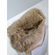 Borsa a tracolla grande YSL Saint Laurent Niki in montone marrone