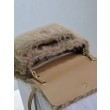 Borsa a tracolla grande YSL Saint Laurent Niki in montone marrone