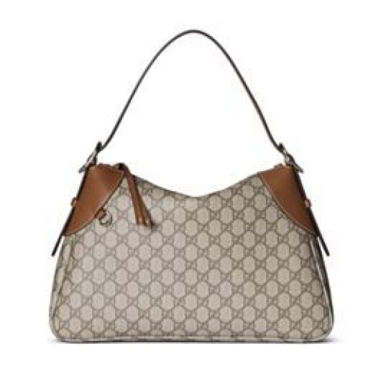 Borsa a tracolla media Gucci GG Emblem 815217 Caffè