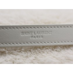 Borsa a tracolla oversize YSL Saint Laurent Niki in montone bianco