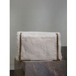 Borsa a tracolla oversize YSL Saint Laurent Niki in montone bianco