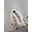 Borsa a tracolla oversize YSL Saint Laurent Niki in montone bianco