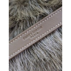 Imitazioni borse griffate a tracolla oversize YSL Saint Laurent Niki in montone marrone