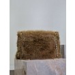 Imitazioni borse griffate a tracolla oversize YSL Saint Laurent Niki in montone marrone