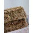 Imitazioni borse griffate a tracolla oversize YSL Saint Laurent Niki in montone marrone