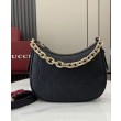 Borse Firmate Replica a tracolla piccola Gucci con stemma GG 815409 Nera