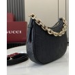 Borse Firmate Replica a tracolla piccola Gucci con stemma GG 815409 Nera