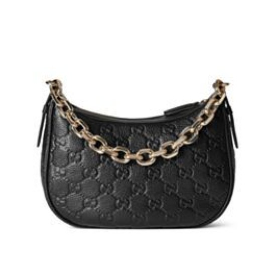 Borse Firmate Replica a tracolla piccola Gucci con stemma GG 815409 Nera