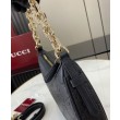 Borse Firmate Replica a tracolla piccola Gucci con stemma GG 815409 Nera