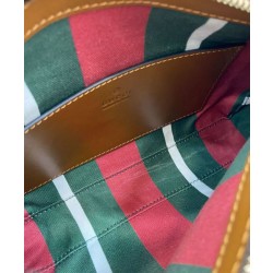 Imitazioni borse griffate a tracolla piccola Gucci GG Emblem 815218 Caffè