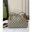 Imitazioni borse griffate a tracolla piccola Gucci GG Emblem 815218 Caffè