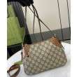 Imitazioni borse griffate a tracolla piccola Gucci GG Emblem 815218 Caffè