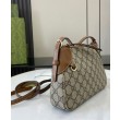 Imitazioni borse griffate a tracolla piccola Gucci GG Emblem 815218 Caffè