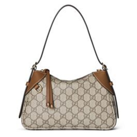 Imitazioni borse griffate a tracolla piccola Gucci GG Emblem 815218 Caffè