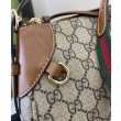 Imitazioni borse griffate a tracolla piccola Gucci GG Emblem 815218 Caffè