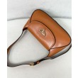 Borsa a tracolla piccola Prada 1BD358 Caffè