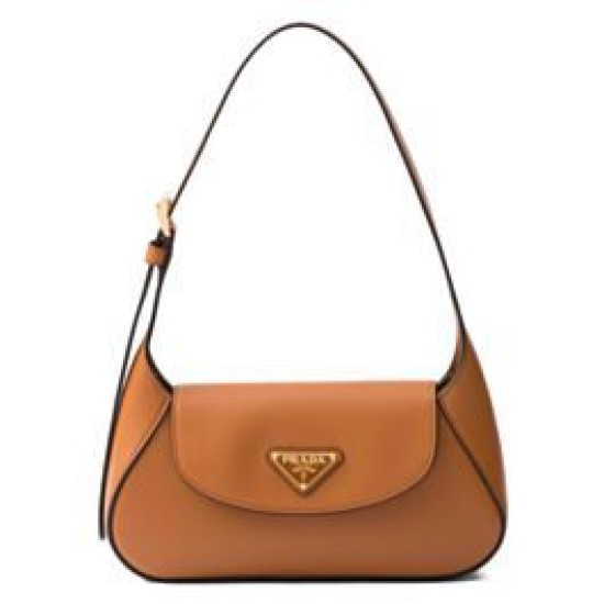 Borsa a tracolla piccola Prada 1BD358 Caffè