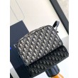 Borsa da toilette Dior in jacquard beige obliquo Dior