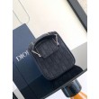 Borsa da toilette Dior in jacquard nero obliquo Dior