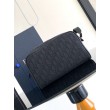 Borsa da toilette Dior in jacquard nero obliquo Dior