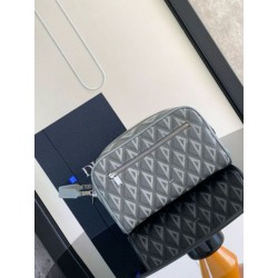 Borse Replica da toilette Dior in tela grigia CD Diamond