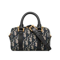 Borsa Dior Groove 16 Mini Dior Oblique jacquard Blu scuro