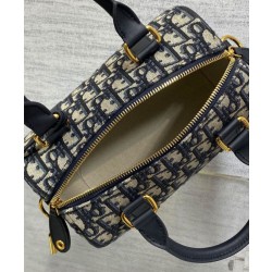 Borsa Dior Groove 20 Dior Oblique jacquard Blu scuro