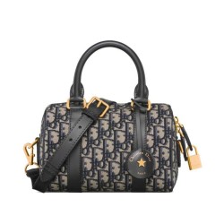 Borsa Dior Groove 20 Dior Oblique jacquard Blu scuro