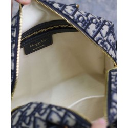 Borsa Dior Groove 25 Oblique jacquard Blu scuro